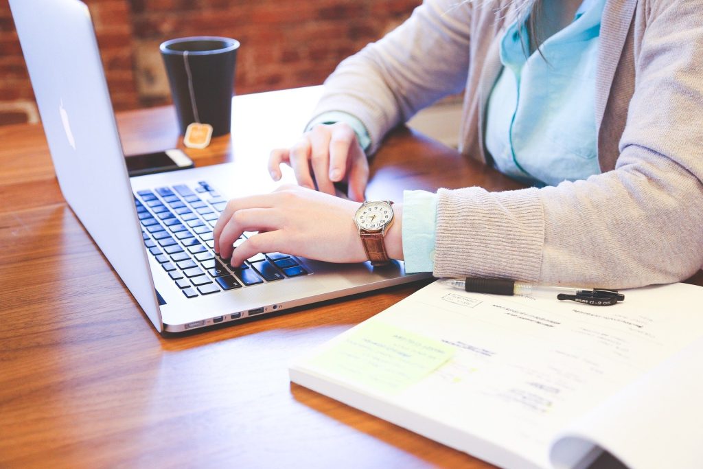 Person working on computer 