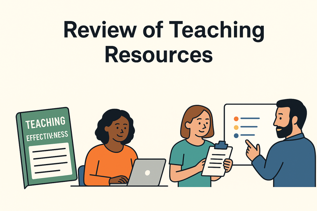 Review of teaching resources collage.